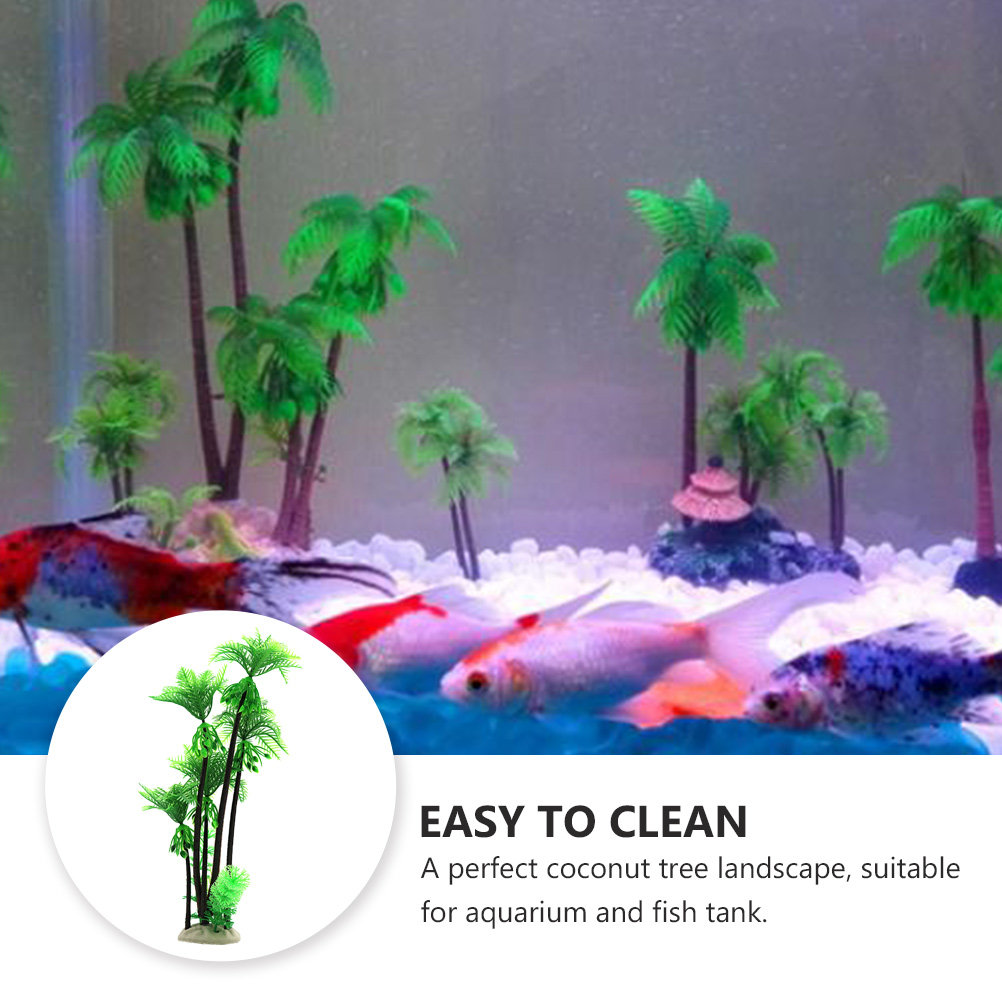 1 Stück Künstlicher Kokosbaum, – Aquarium Fish Home Bewertung und Preis